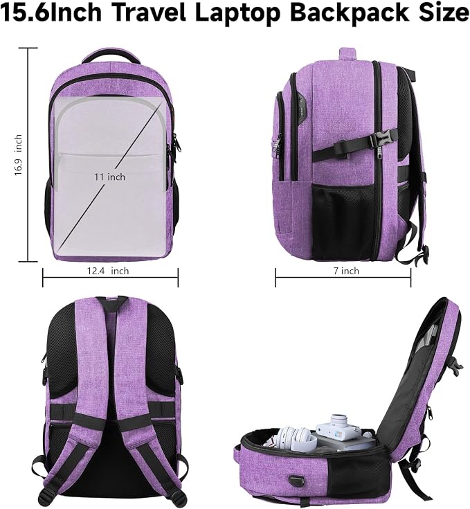 Lapsouno Travel Backpack, Travel Laptop Backpack, TSA Friendly Water Resistant - Image 6