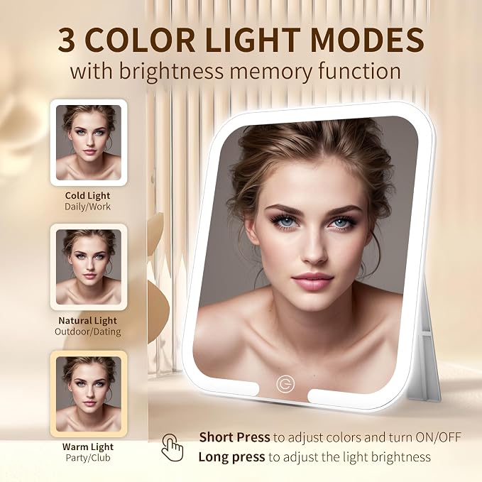 Makeup Bag with Magnetic Detachable Lighted Mirror, Travel Makeup Bag with - Image 5