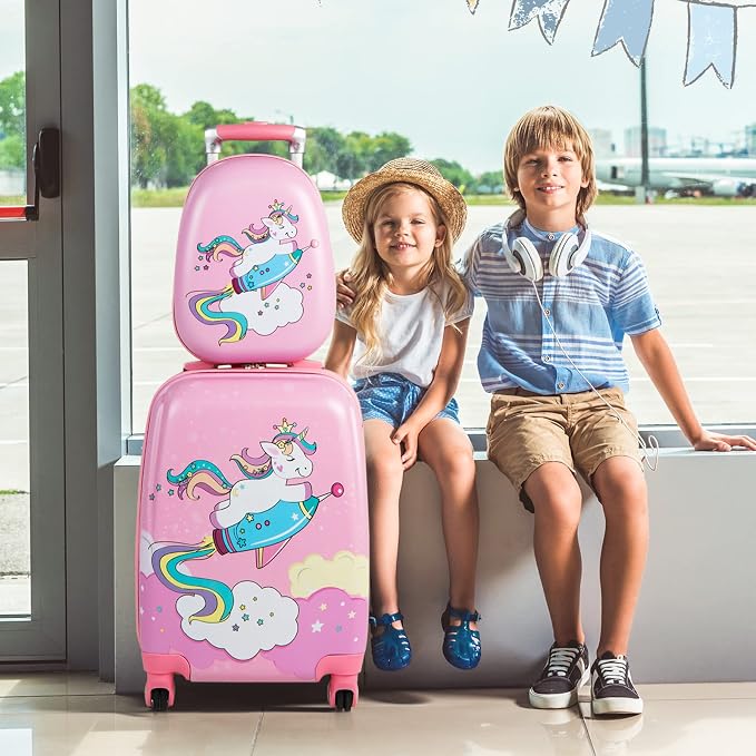 HONEY JOY Kids Luggage, Lightweight Toddler Girls Suitcase, Durable ABS - Image 3