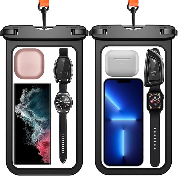 Temdan 2 Pcs Waterproof Phone Pouch, Universal IPX8 Waterproof Cell Phone Case - Image 8
