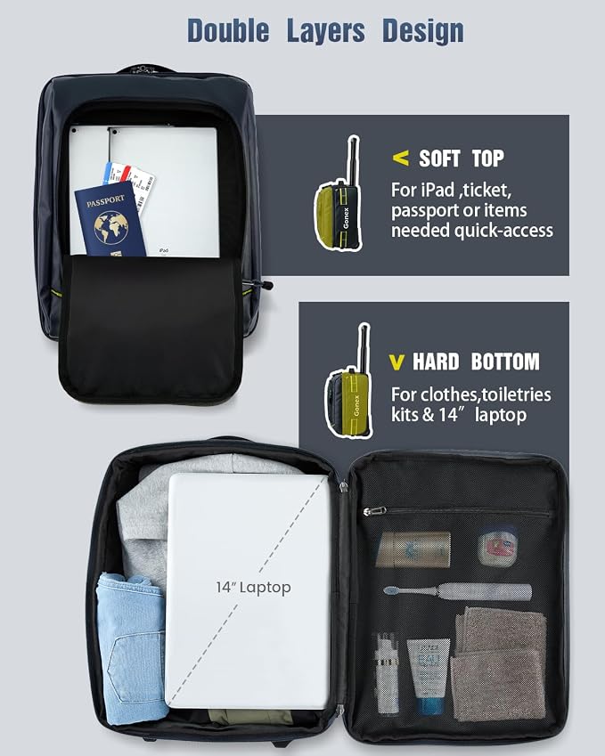 Gonex Waterproof Underseat Carry on Luggage - Image 4