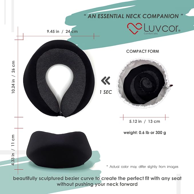 Premium Quality Memory Foam Travel Neck Pillow Bundle - Image 4
