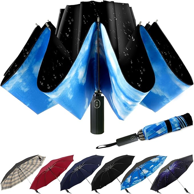 LLanxiry Compact Travel Umbrella, Mini Windproof Umbrellas by LLanxiry