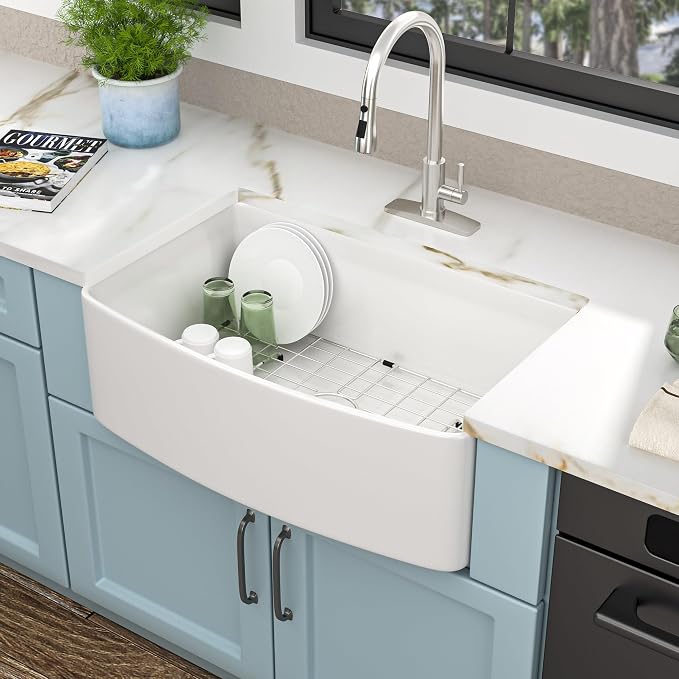 30 White Farm Sink by FULORNI