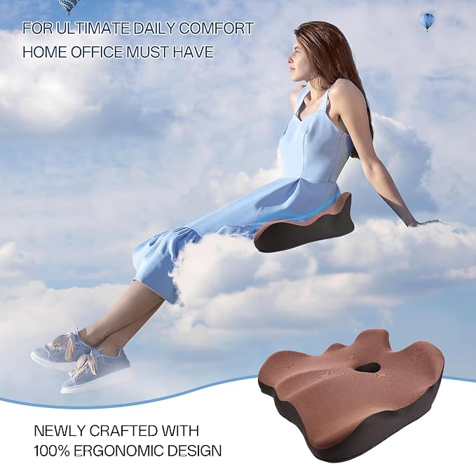 Seat Cushion, X-Large Memory Foam Office Chair Cushion, - Image 3
