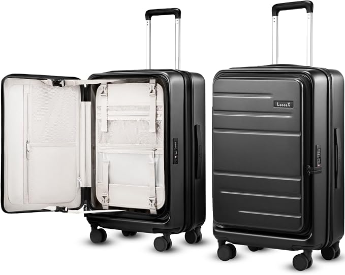 Checked Luggage Top Opening, FLT Expandable Polycarbonate Hard Shell Suitcase by LuggeXLUGGAGE