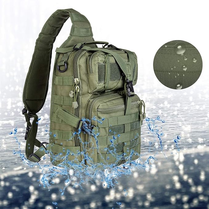 hopopower Tactical Sling Bag Pack Military Rover Shoulder Backpack EDC Assault - Image 5