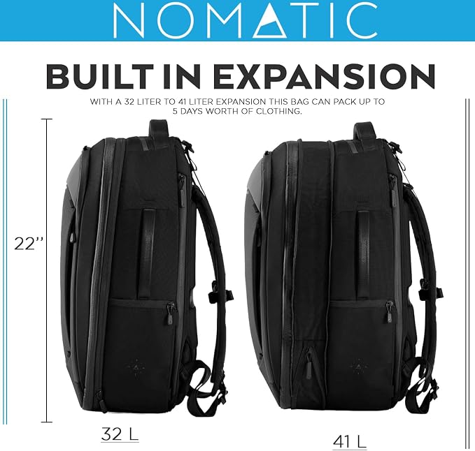 NOMATIC Navigator Travel Backpack - 32L Backpack - Anti-Theft Carry-On Backpack - Image 6