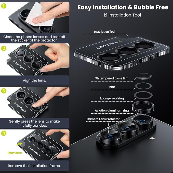 WSKEN for Z Fold 7 Camera Lens Protector Case Cover - Image 5