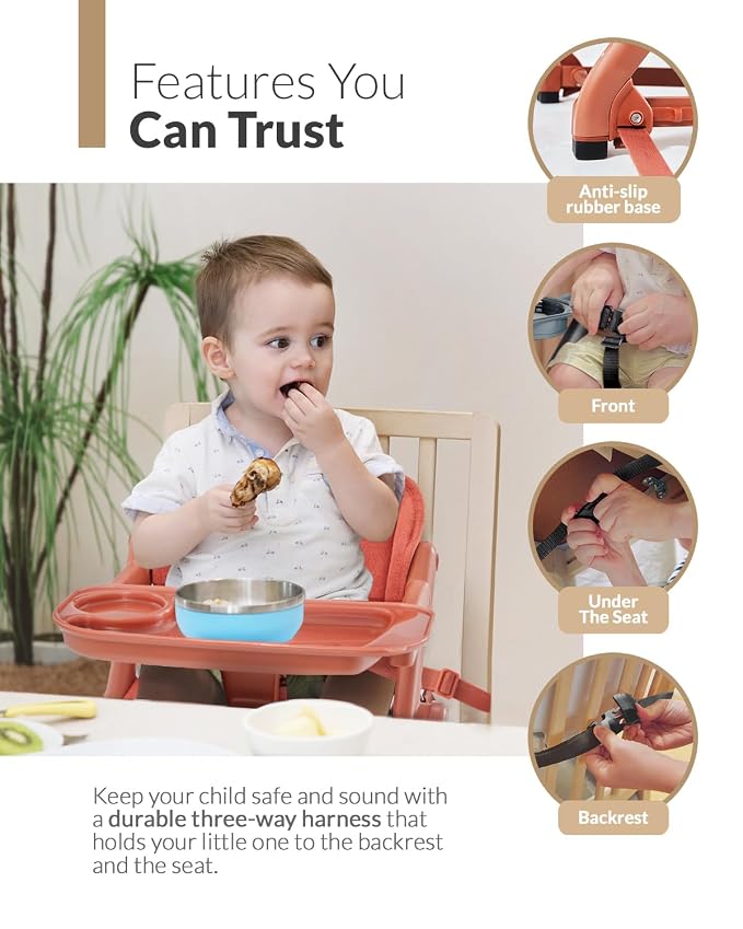 Feed Me 3-in-1 Travel High Chair Booster Seat - Image 5