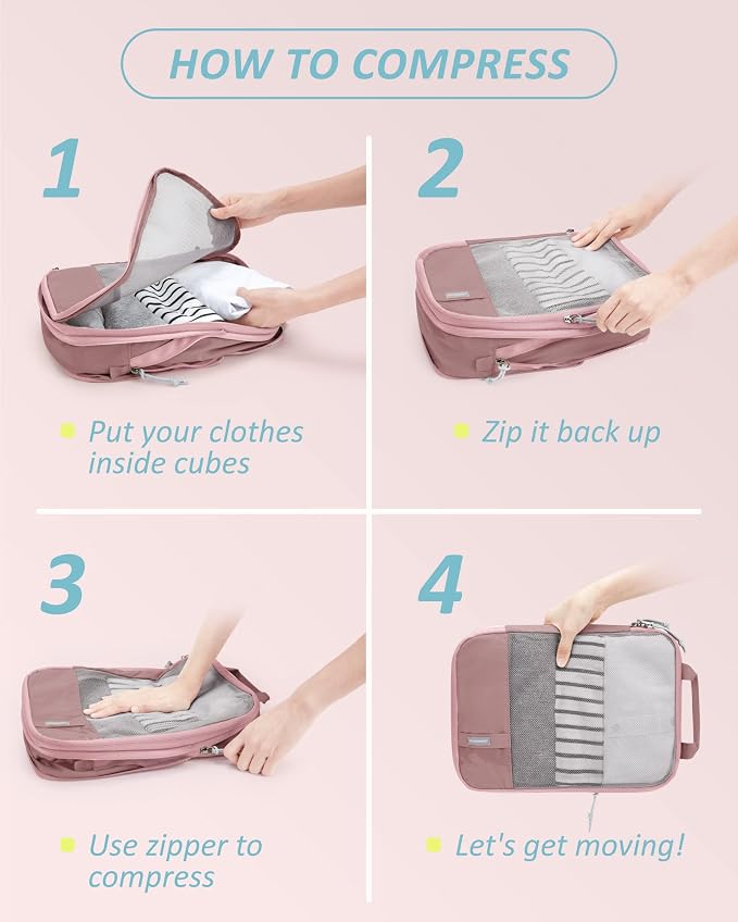 BAGSMART 6 Set Compression Packing Cubes - Image 6
