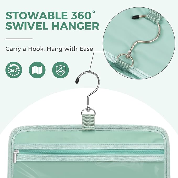 Toiletry Bag For women, Portable Hanging Organizer, 4 Leakproof Compartment for - Image 2