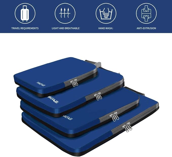 BAGAIL 4 Set/6 Set/8 Set Compression Packing Cubes Travel Accessories - Image 6