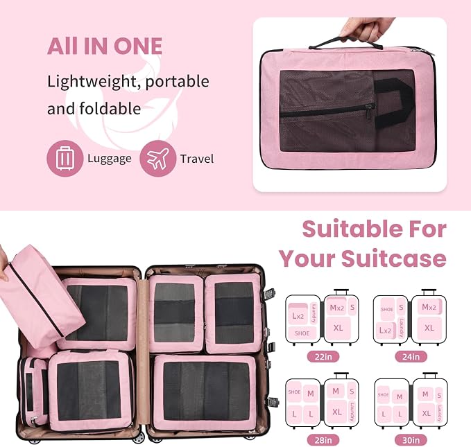 8 Set/6 Set/4 Set Compression Packing Cubes - Image 7