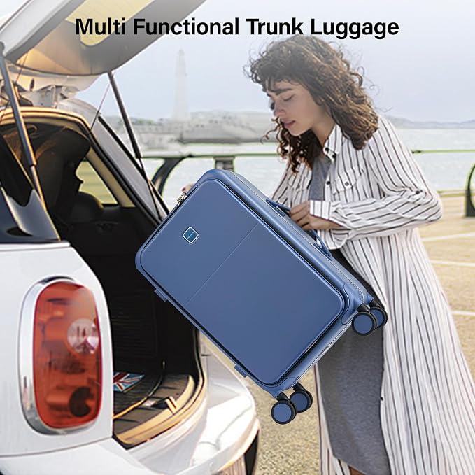 Hanke 24 Inch Luggage with Cup Holder and Charge, Top Opening Hard Shell - Image 10