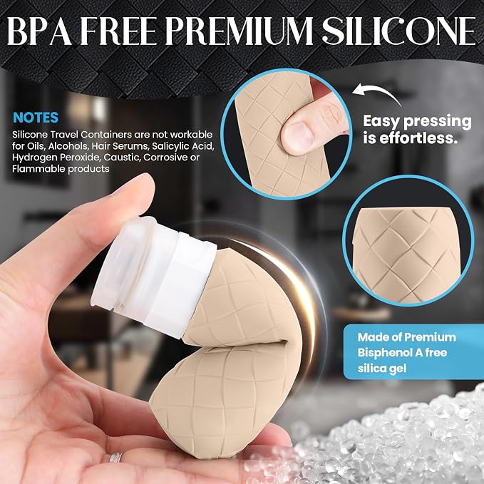 Travel Bottles for Toiletries, TSA Approved Silicone Travel Size Containers for - Image 4
