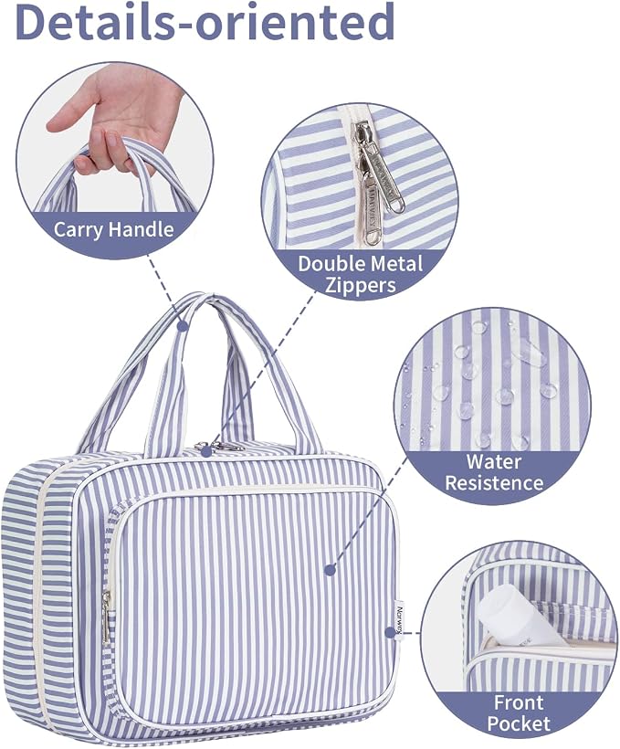 Narwey Striped Travel Toiletry Bag - Image 8