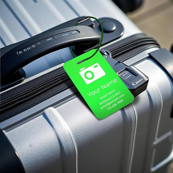 Personalized Luggage Tags, Custom Luggage Tags 4 Pack TSA Approved Double Sided - Image 2