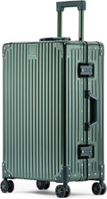 Metal All Aluminum Carry-on Luggage TSA Customs Lock Zipperless Silent Rotary by XZSP+AISU
