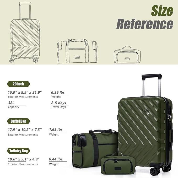 Luggage Sets 3 Piece, Suitcases - Image 7