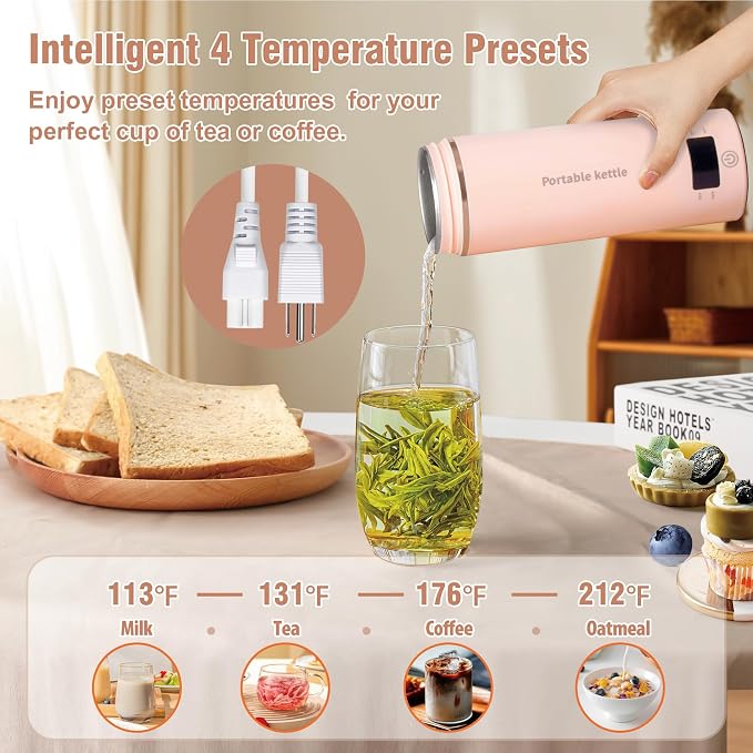 Travel Electric Kettle Portable Mini Kettle, Small Hot Water Boiler - Image 4