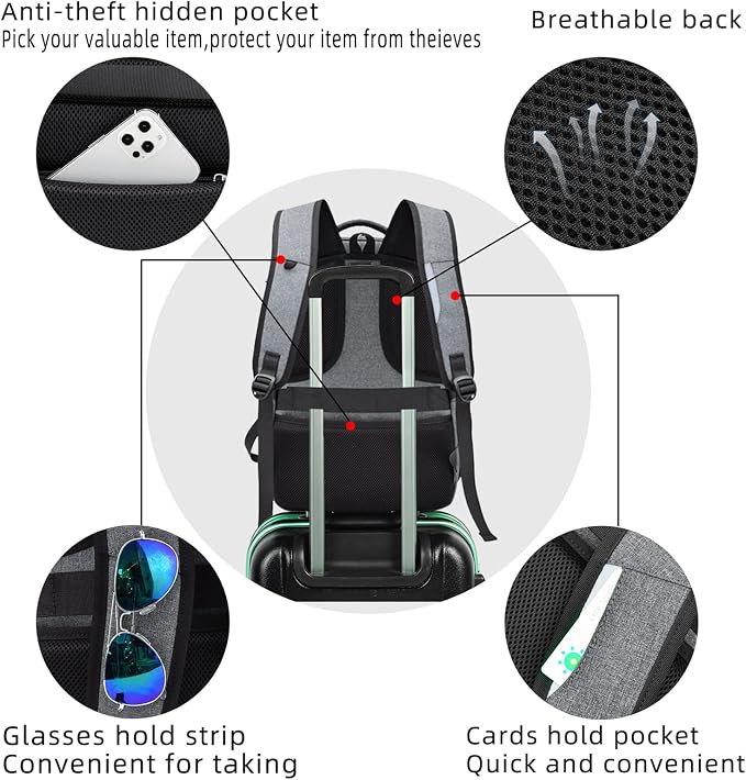 DUSLANG 17 Inch Laptop Backpack - Image 5