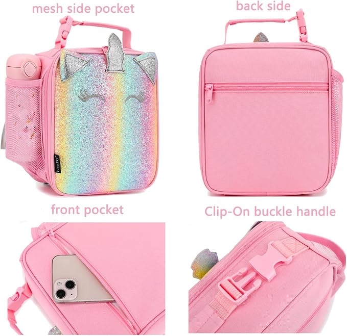 FlowFly Kids Lunch box Insulated Soft Bag Mini Cooler Back to School Thermal - Image 4