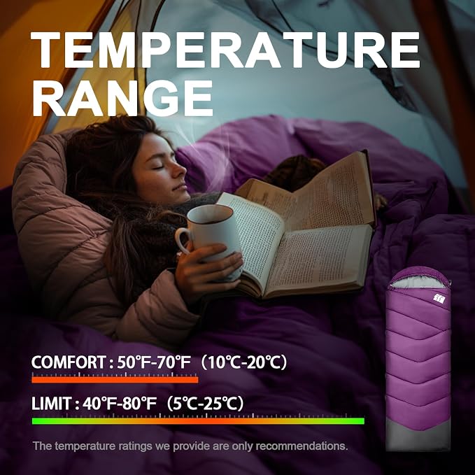 Sleeping Bags for Adults Cold Weather, Waterproof, Lightweight Sleeping Bag for - Image 4