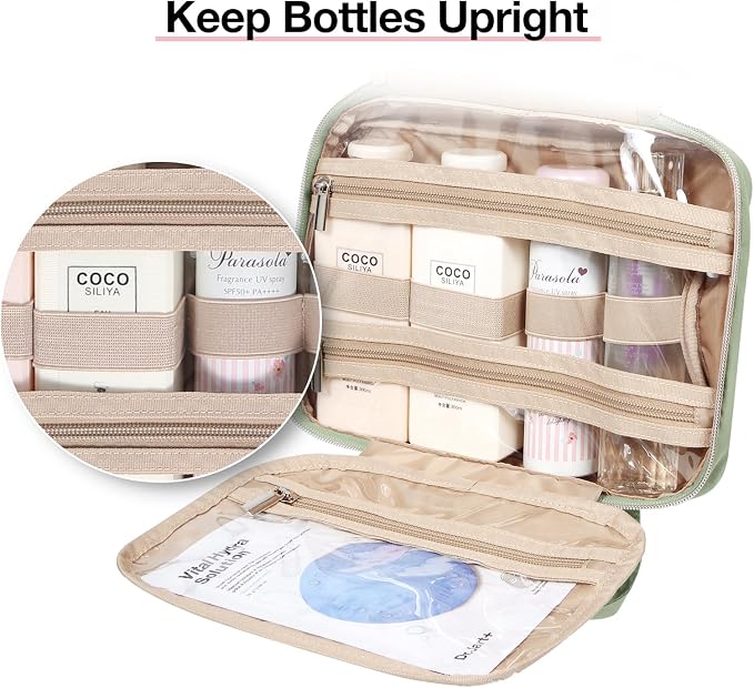 BAGSMART Toiletry Bag Hanging Travel Makeup Organizer - Image 4