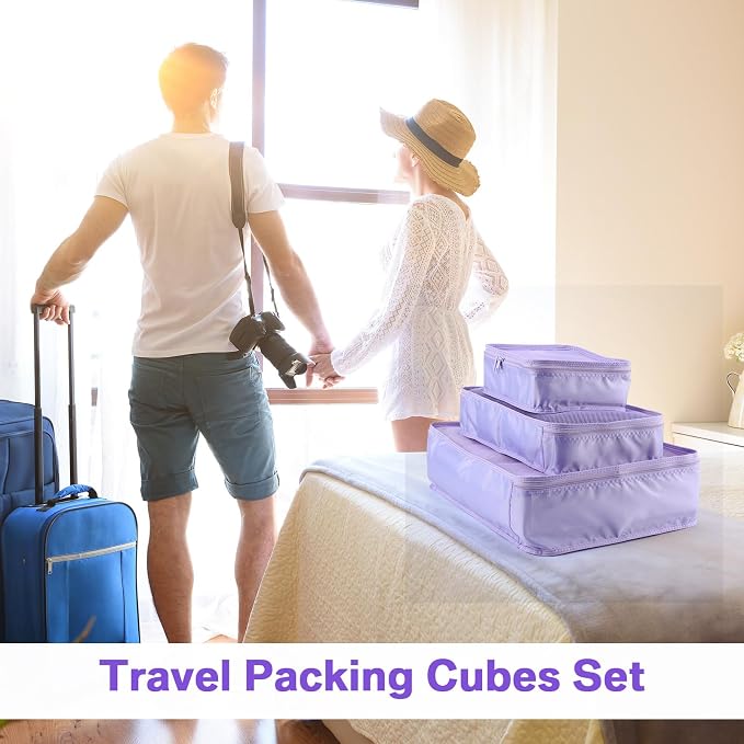 Reginary 6 Set Travel Packing Cubes Luggage Organizer Set Lightweight Suitcase - Image 5