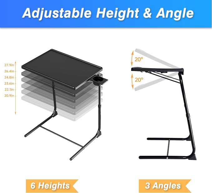 Allpop TV Tray Table, TV Dinner Tray - Image 5