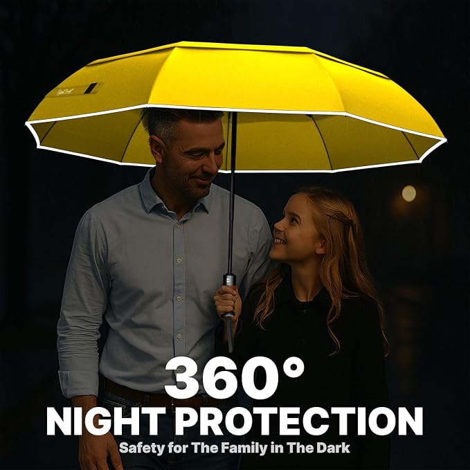 Royal Walk Windproof Folding Travel Umbrella Compact and Strong Luxurious Real - Image 5