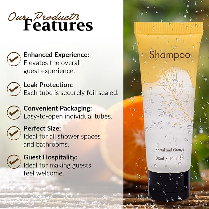 Hotel Shampoo Bulk 1.Oz Each Individually Wrapped Travel Size Shampoo 200 PCS - Image 2
