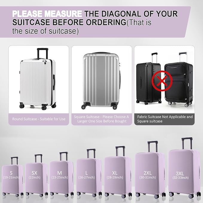 Travel Luggage Cover Suitcase Protector Scratch-Resistant Fit 19-31 Inch - Image 5