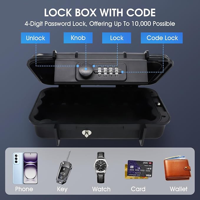 Beach Lock Box, Travel Safe Lock Box - Image 3