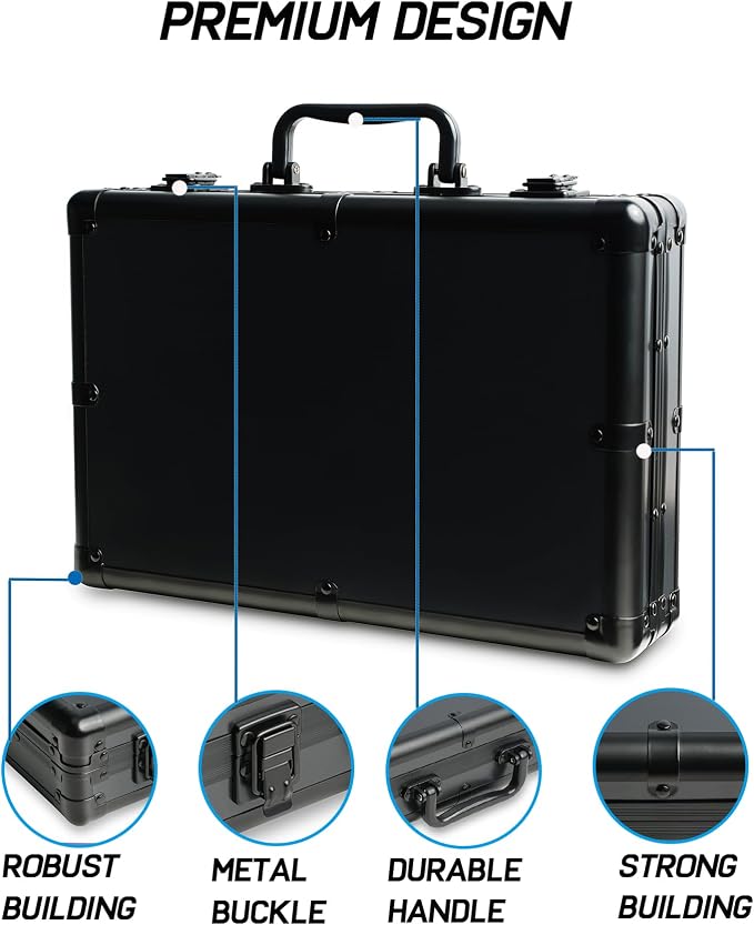 15 slots Watch organizer Case, Aluminum watch storage box, hard watch travel box - Image 4