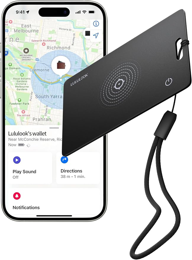 LULULOOK Wallet Tracker Card, Ultra Slim Airtag Wallet Works by LULULOOK