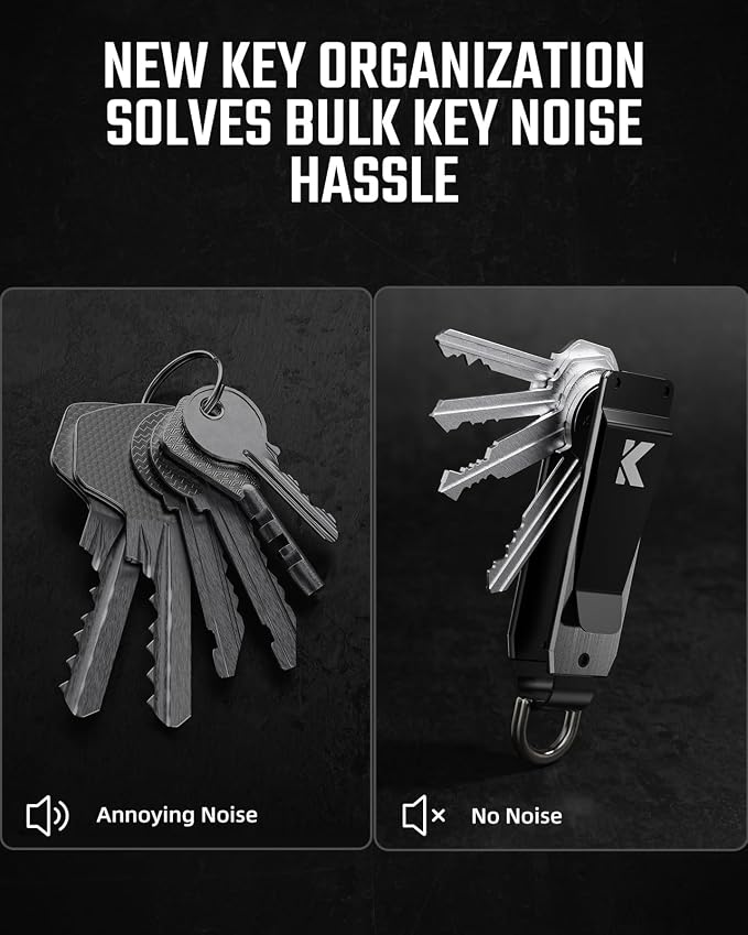 Key Organizer for Men Compact Key Holder Minimalist Key Case Metal Key Chain - Image 3