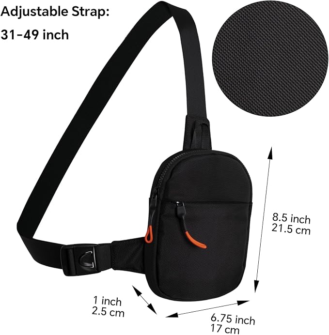 MJNUONE Mini Sling Bag for Men Outdoor Lightweight Small Crossbody Bag Women - Image 3
