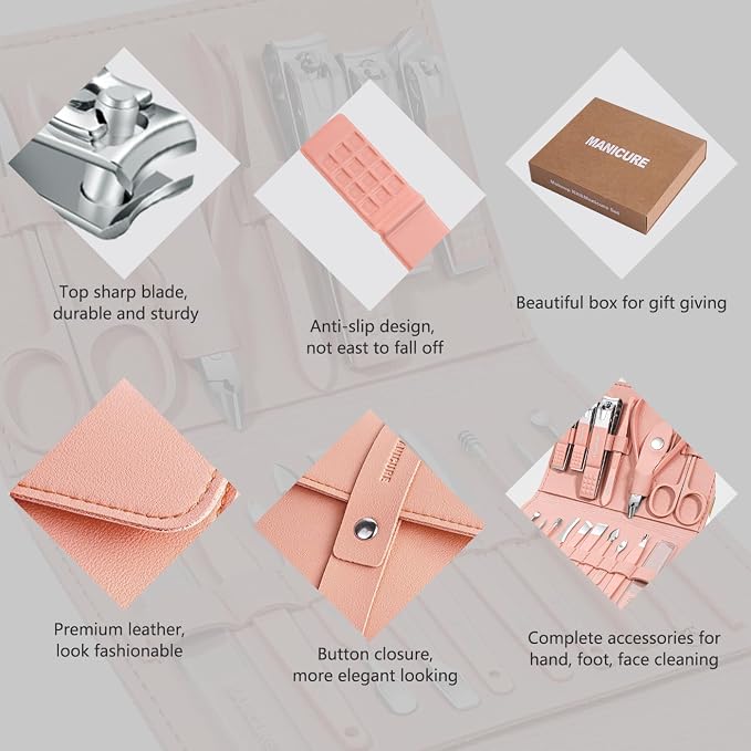 Manicure Set Professional Nail Clippers Pedicure Kit - Image 5