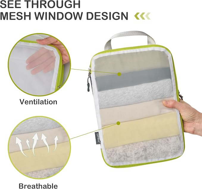 Cipway Compression Packing Cubes Mesh, Lightweight Luggage Organizer Bags - Image 2