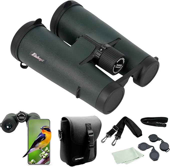 10x50ED Compact Binoculars for Adults – High-Powered BAK4 Prisms, Diamond White by BuyNow