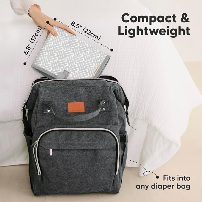 KeaBabies Portable Diaper Changing Pad, Easy Wipe Clean - Image 2