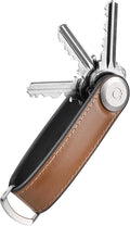 Orbitkey Key Organizer Hybrid Leather | Premium Nappa leather & TPU, Stainless by Orbitkey