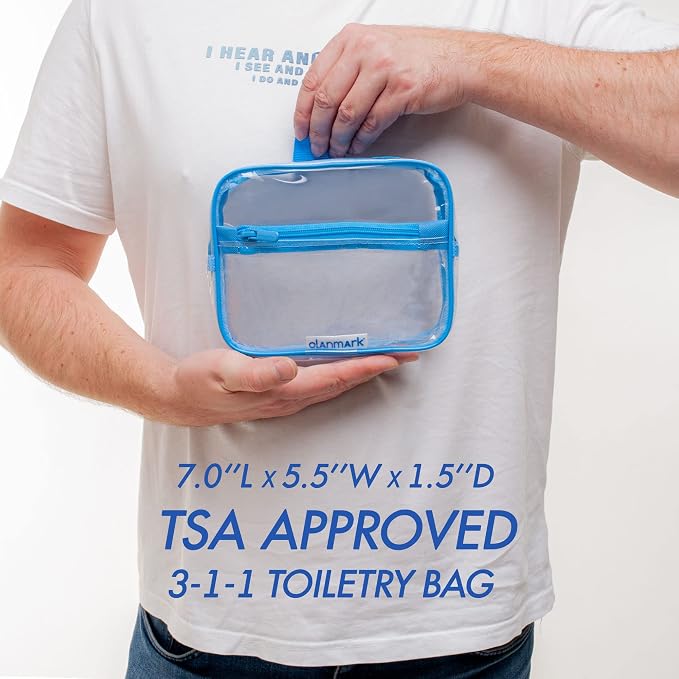 TSA Approved Toiletry Bag 3-1-1 Clear Travel Cosmetic Bag - Image 4