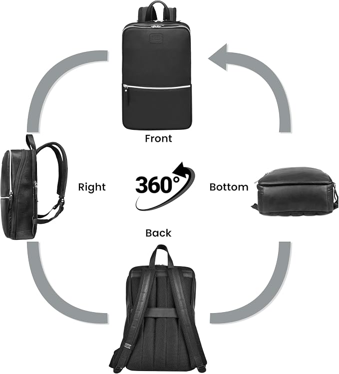 LEATHER VILLAGE Leather Laptop Backpack - Image 7