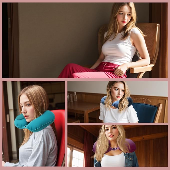 Inflatable Travel Pillow for Sleeping Airplane - Image 7