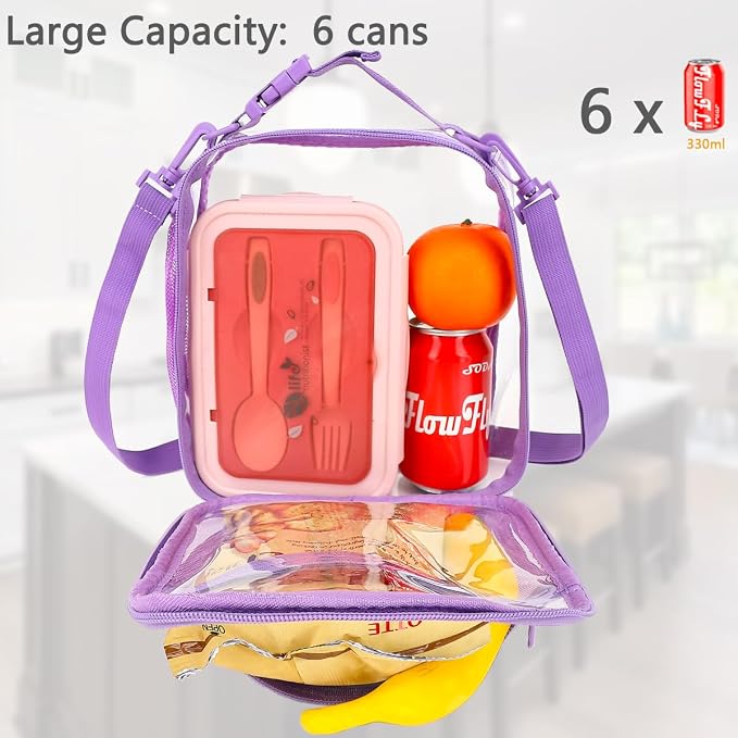 FlowFly Kids Lunch box Insulated Soft Bag Mini Cooler Back to School Thermal - Image 2