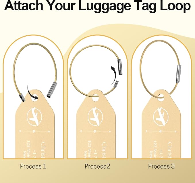 4 PCS Personalized Metal Luggage Tag – Personalized Engraved Suitcase Tag - Image 3