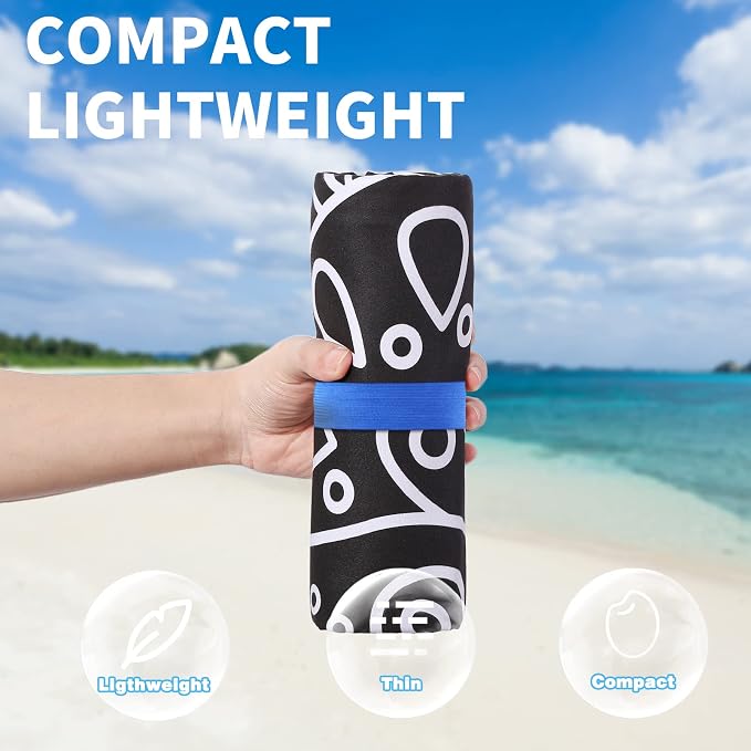 2 Pack Lightweight Thin Beach Towel Oversized 71"x32" Big Extra Large - Image 2